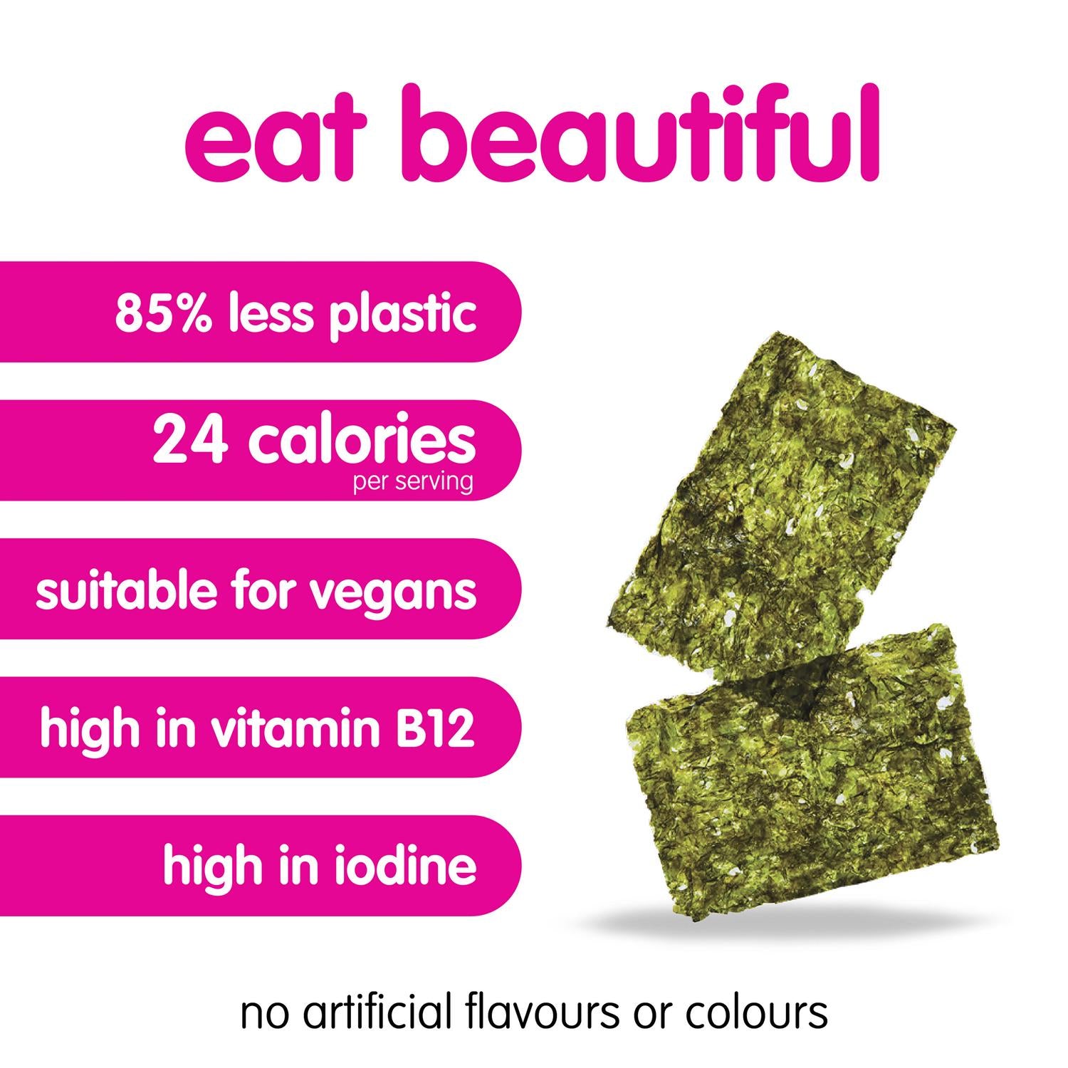 Itsu Crispy Seaweed Thins Sea Salt 4x5g, UK version
