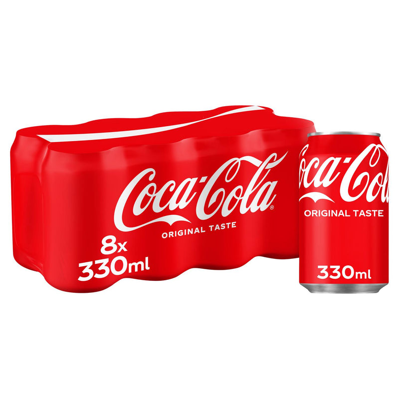 Coca-Cola Original Taste Cola 8x330ml - British product