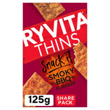 Ryvita Snack It Thins Smoky BBQ 125g, imported from the UK
