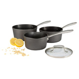 Habitat hard anodised aluminium saucepan set 3 piece, UK version