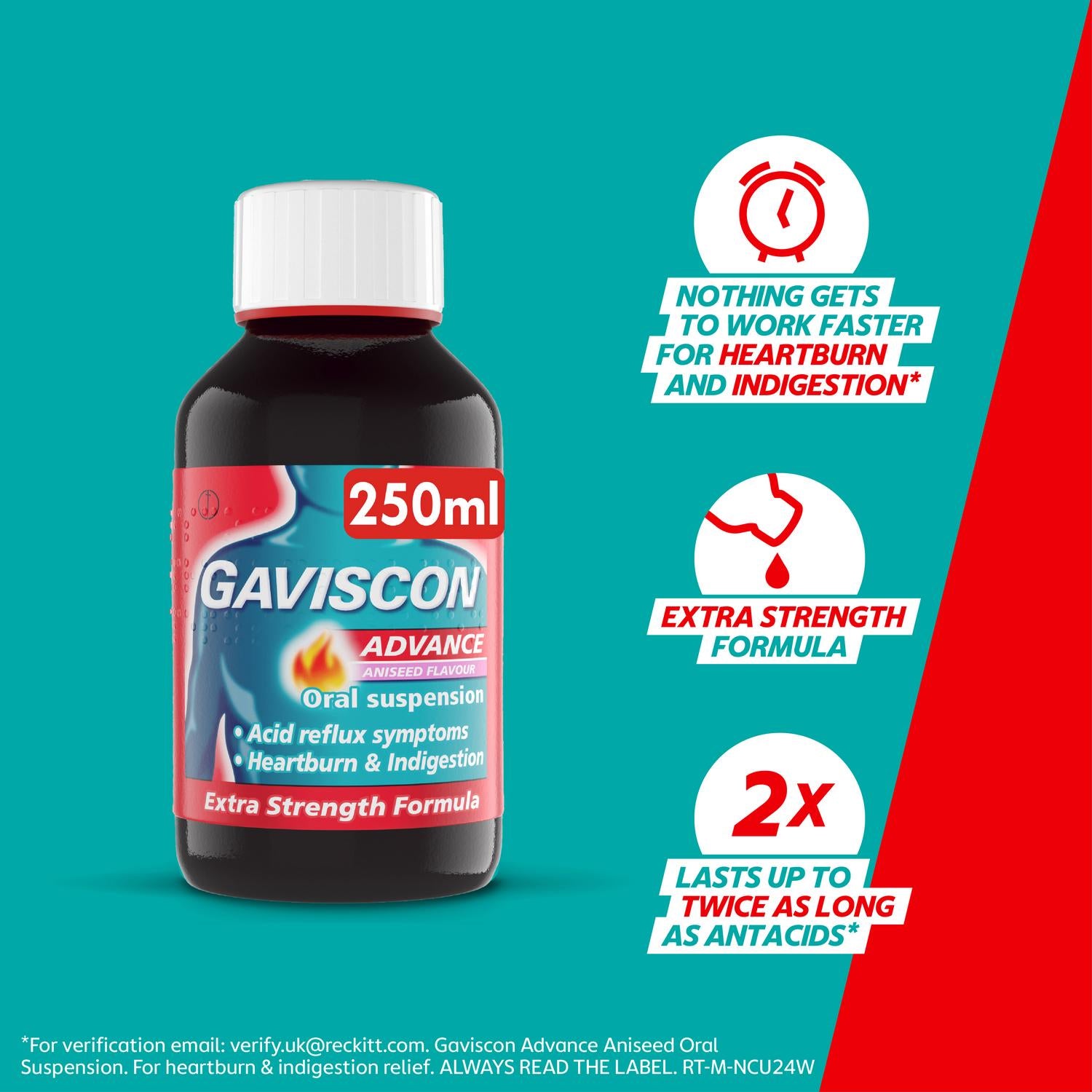 Gaviscon Heartburn & Indigestion Liquid Aniseed 250ml