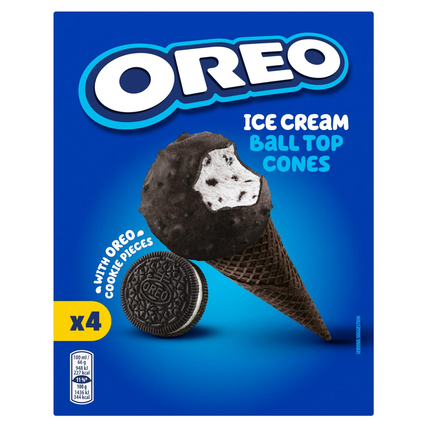 Oreo Ice Cream Bars with Cookie Pieces 4x400ml, imported from the UK