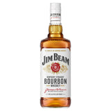 Jim Beam Kentucky Straight Bourbon Whiskey Glass Bottle 1L, UK version