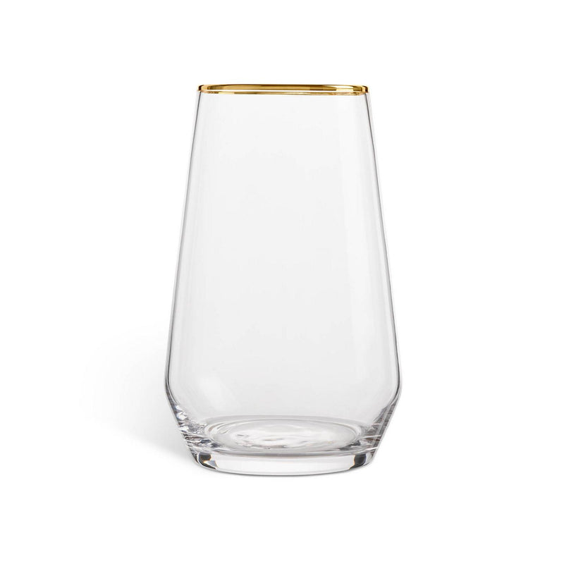 Habitat Gold Rim Hi Ball Glass 710ml capacity, UK version