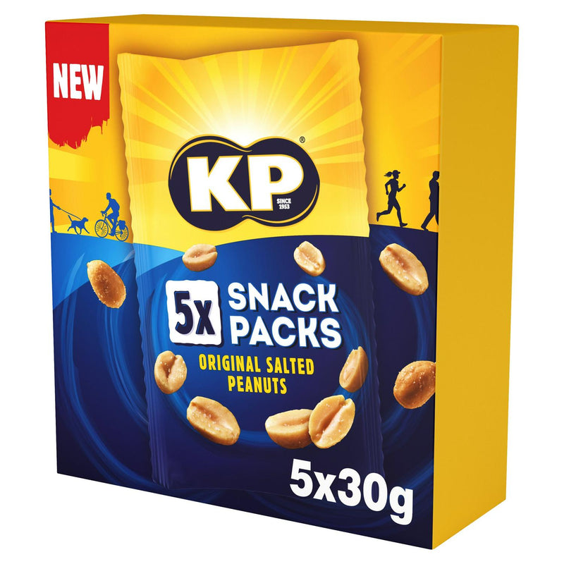 KP Salted Peanuts Multipack x5, imported from the UK