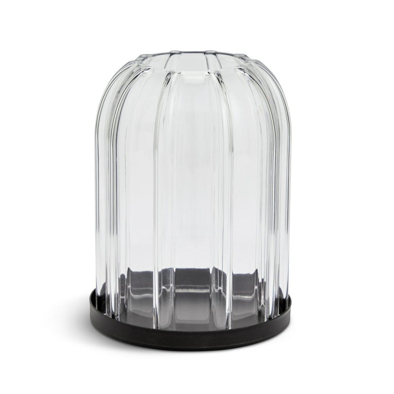 Habitat Ribbed Cloche Tealight Holder Glass 15cm High, UK version