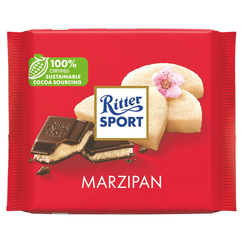 Ritter Sport Dark Chocolate Marzipan 100g, imported from the UK