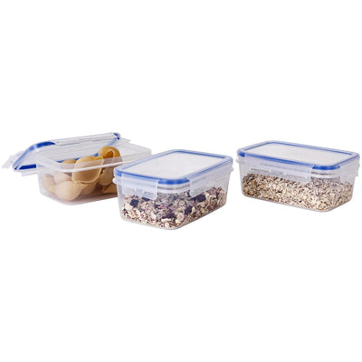 Sainsbury's Klip Lock oppbevaringsbeholder sett 900 ml 3-pakning