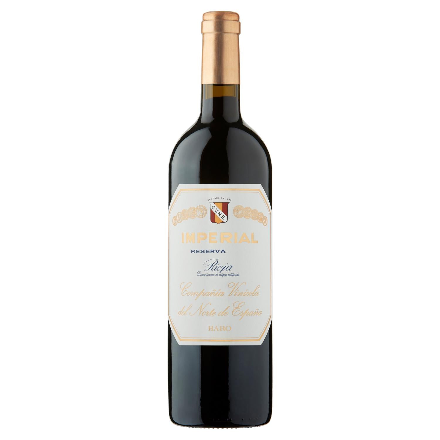 Imperial Reserva Rioja Red Wine 75cl glass bottle, UK version
