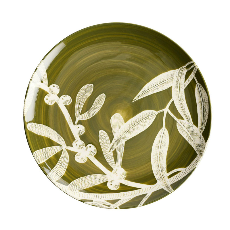 Habitat Floral Stoneware Dinner Plate Green, UK version