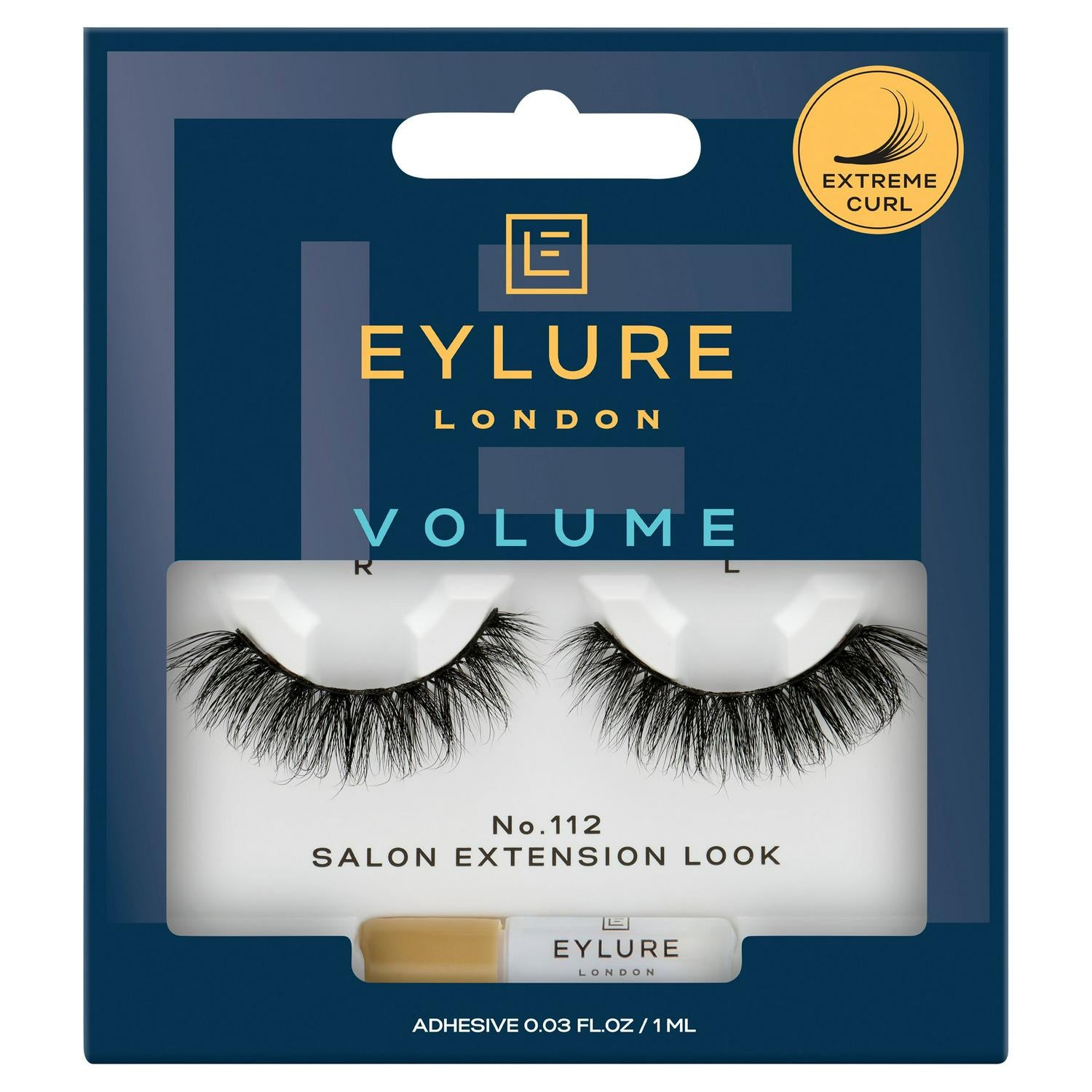 Extreme Curl Strip False Eyelashes with Adhesive, Reusable and Latex-Free