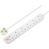 Masterplug 6 Socket Extension Surge Protected 2m, imported from the UK