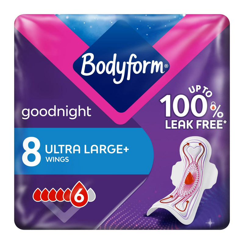 Bodyform Cour V Ultra Night Pads Wings x8 - British product