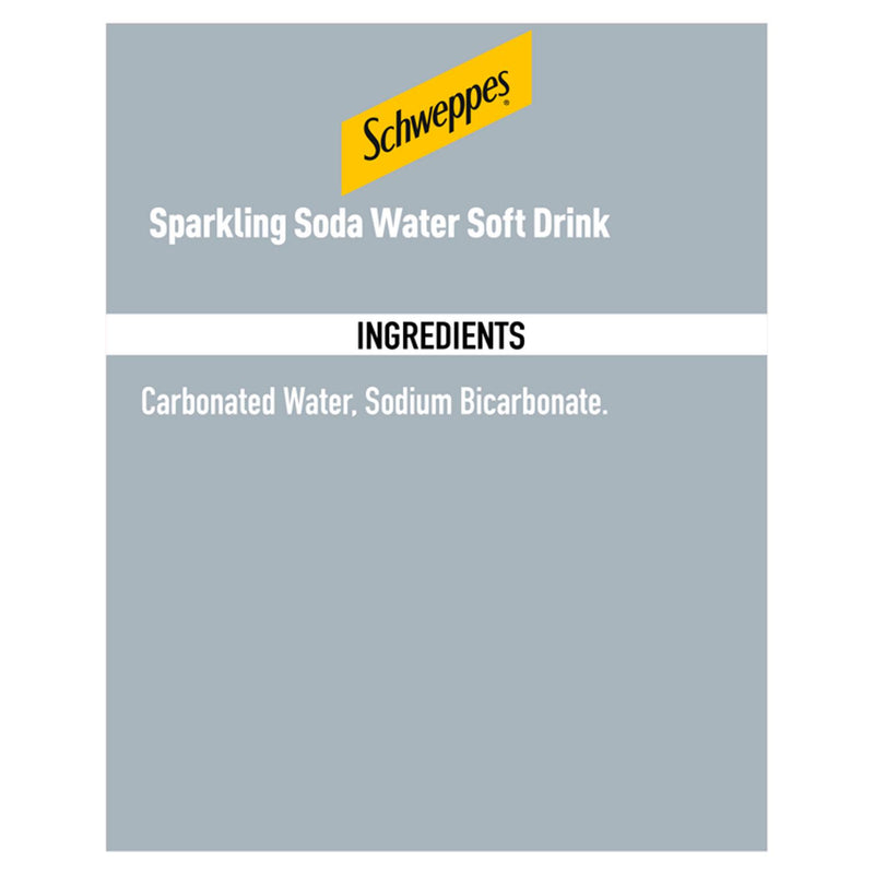 Schweppes sparkling Soda Water 1L bottle (British brand)
