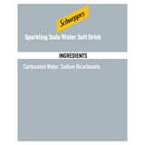 Schweppes sparkling Soda Water 1L bottle (British brand)