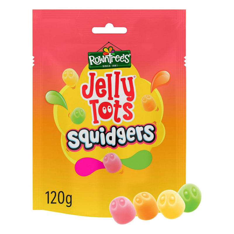 Rowntree's Jelly Tots Squidgers Fruit Flavoured Sweets 120g, imported from the UK