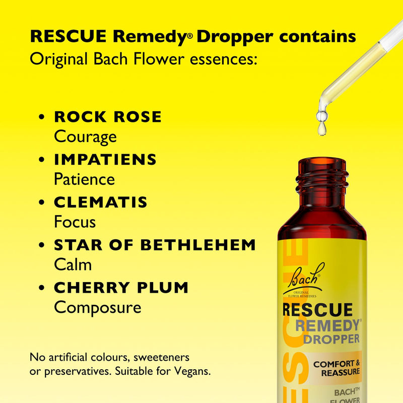 Bach Rescue Remedy dropper bottle 20ml - British product