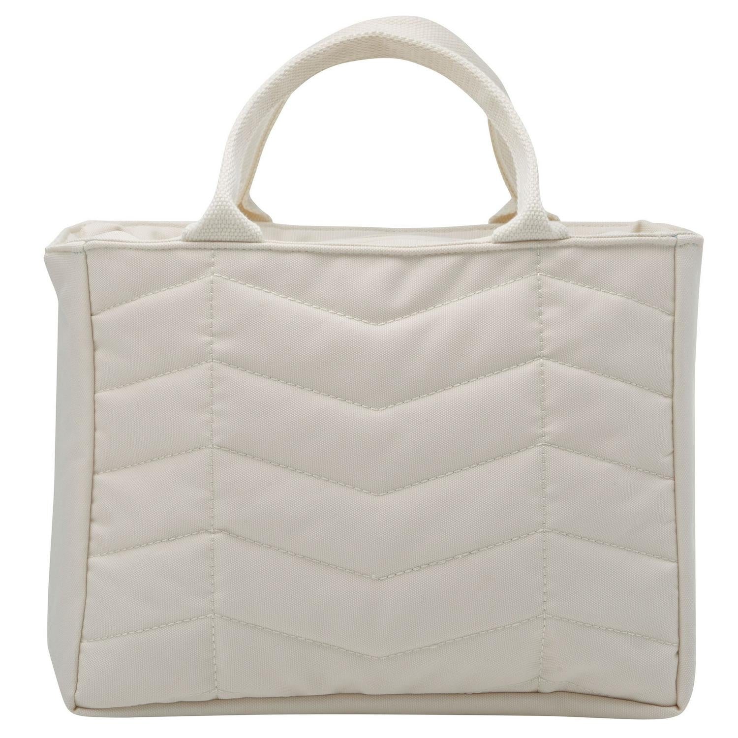 Smash Planet Chevron Lunch Bag Beige 24cm long (British brand)