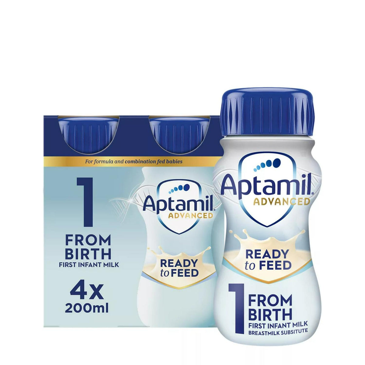 Aptamil Advanced 1 First Infant Milk From Birth 4x200ml