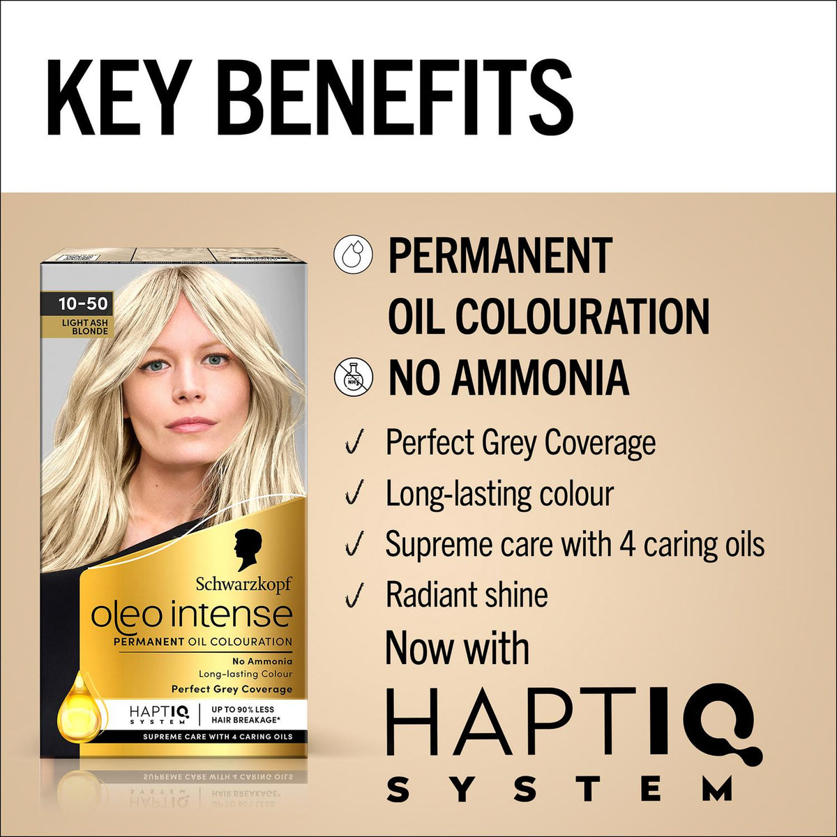 Ammonia-Free Permanent Oil Hair Colour in Light Ash Blonde
