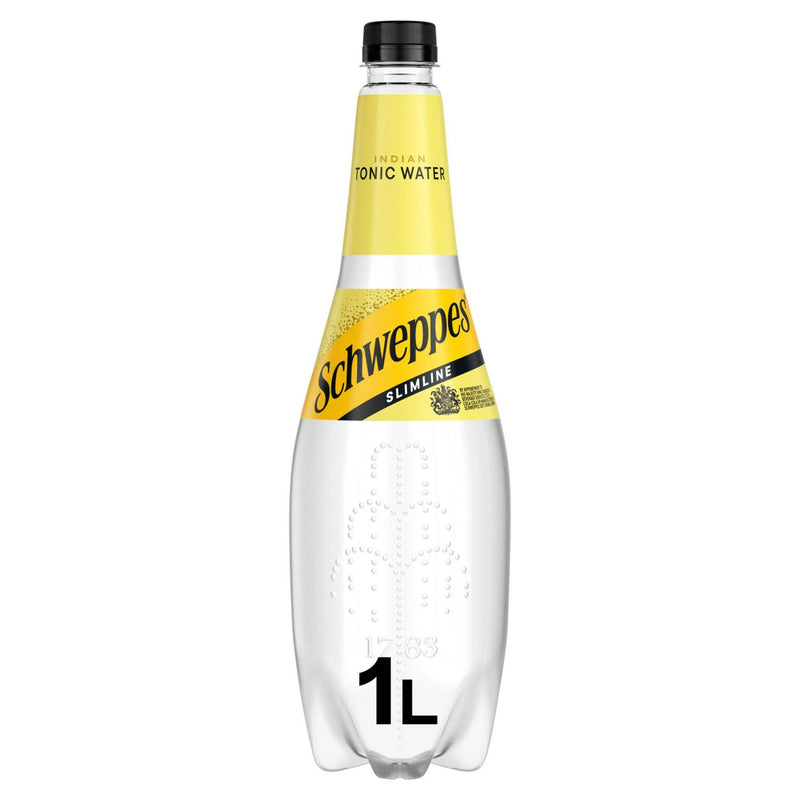 Schweppes Slimline Tonic Water bottle 1L (British brand)