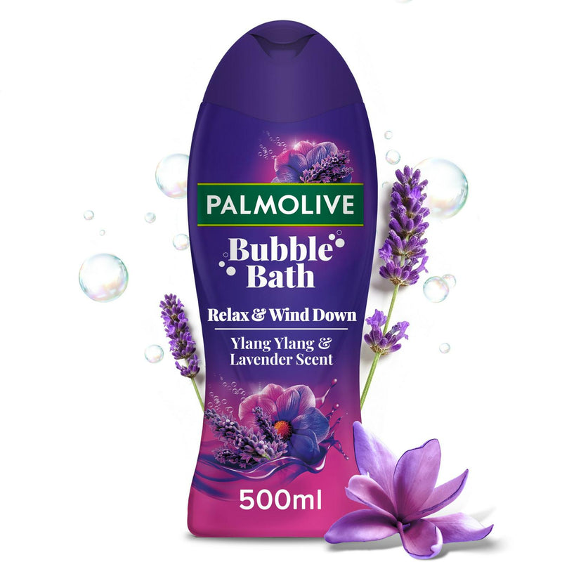 Palmolive Relax & Wind Down Bubble Bath Soak Ylang Ylang 500ml, imported from the UK