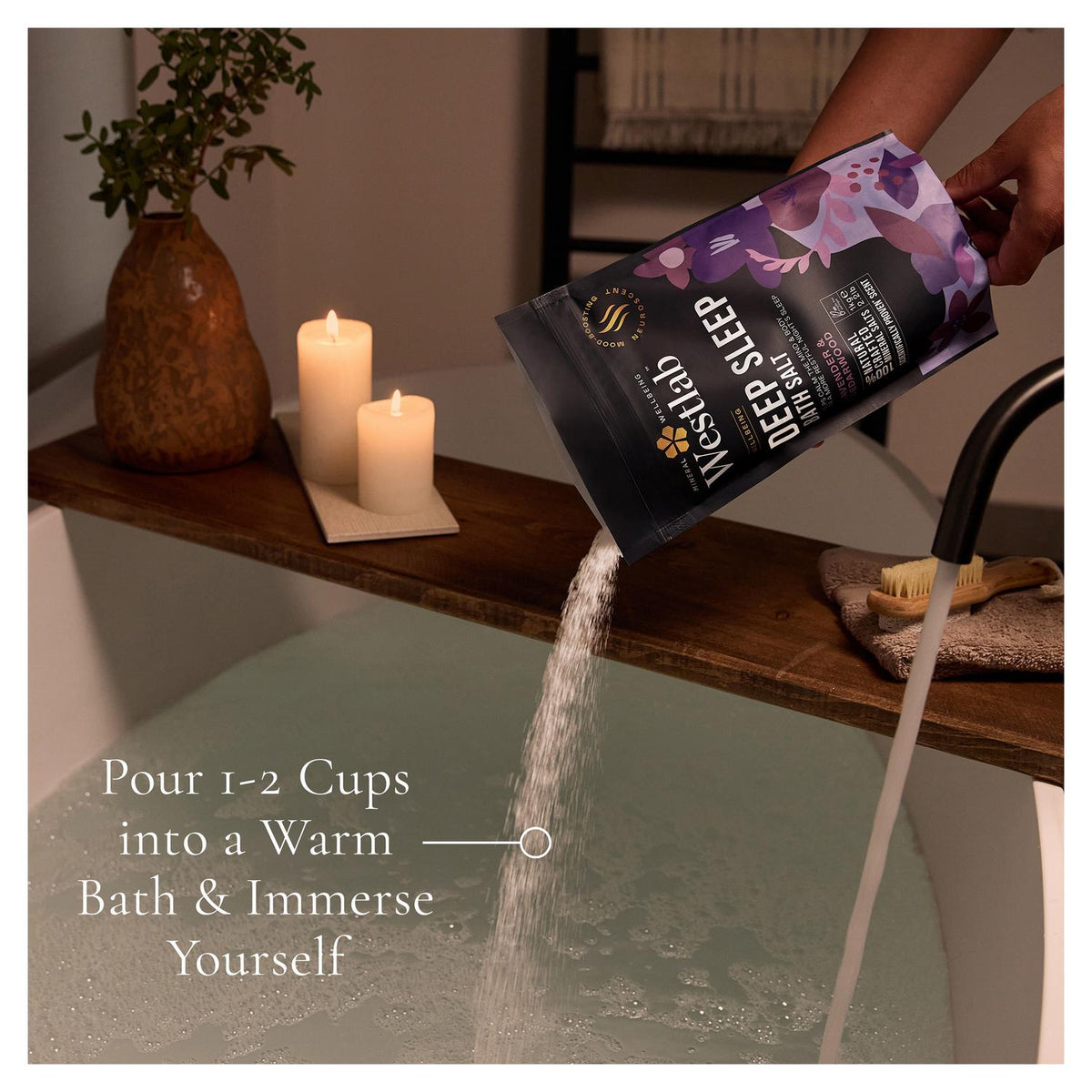 Mineral Bath Salt for Deep Sleep Support with Lavender and Cedarwood 1kg