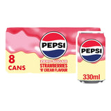 Pepsi Treats Strawberries N Cream Flavour Cans 8 x 330ml