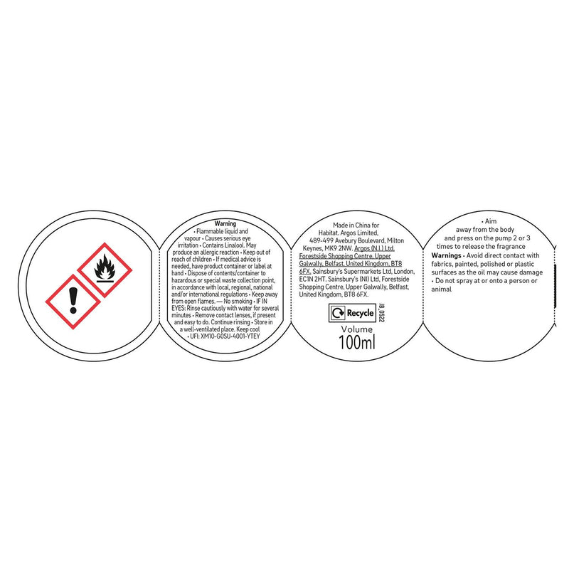 Habitat 100ml Room Spray - Geranium & Basil