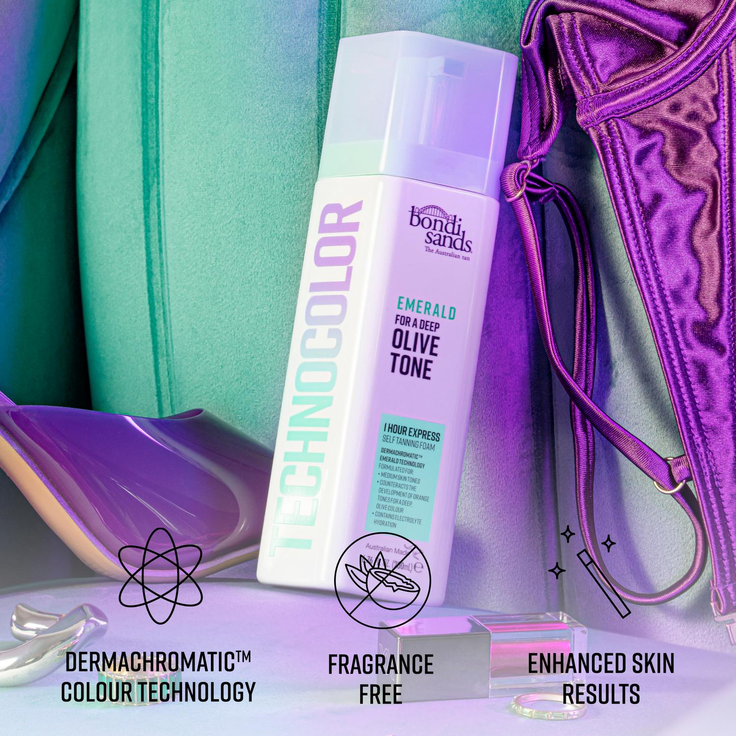 Bondi Sands Technocolor Emerald Self Tanning Foam 200ml - British product