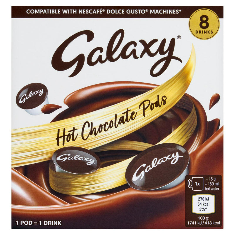 Galaxy hot chocolate pods Dolce Gusto 8 x 15g, UK version