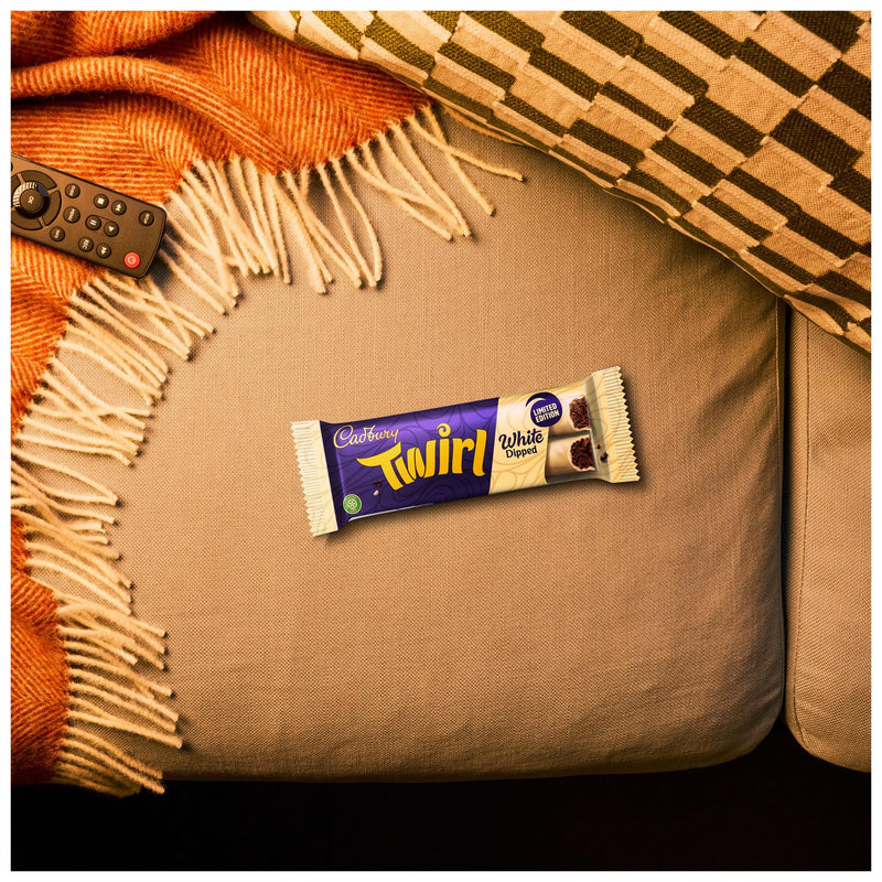 Cadbury Twirl White Dipped Chocolate Bar 43g