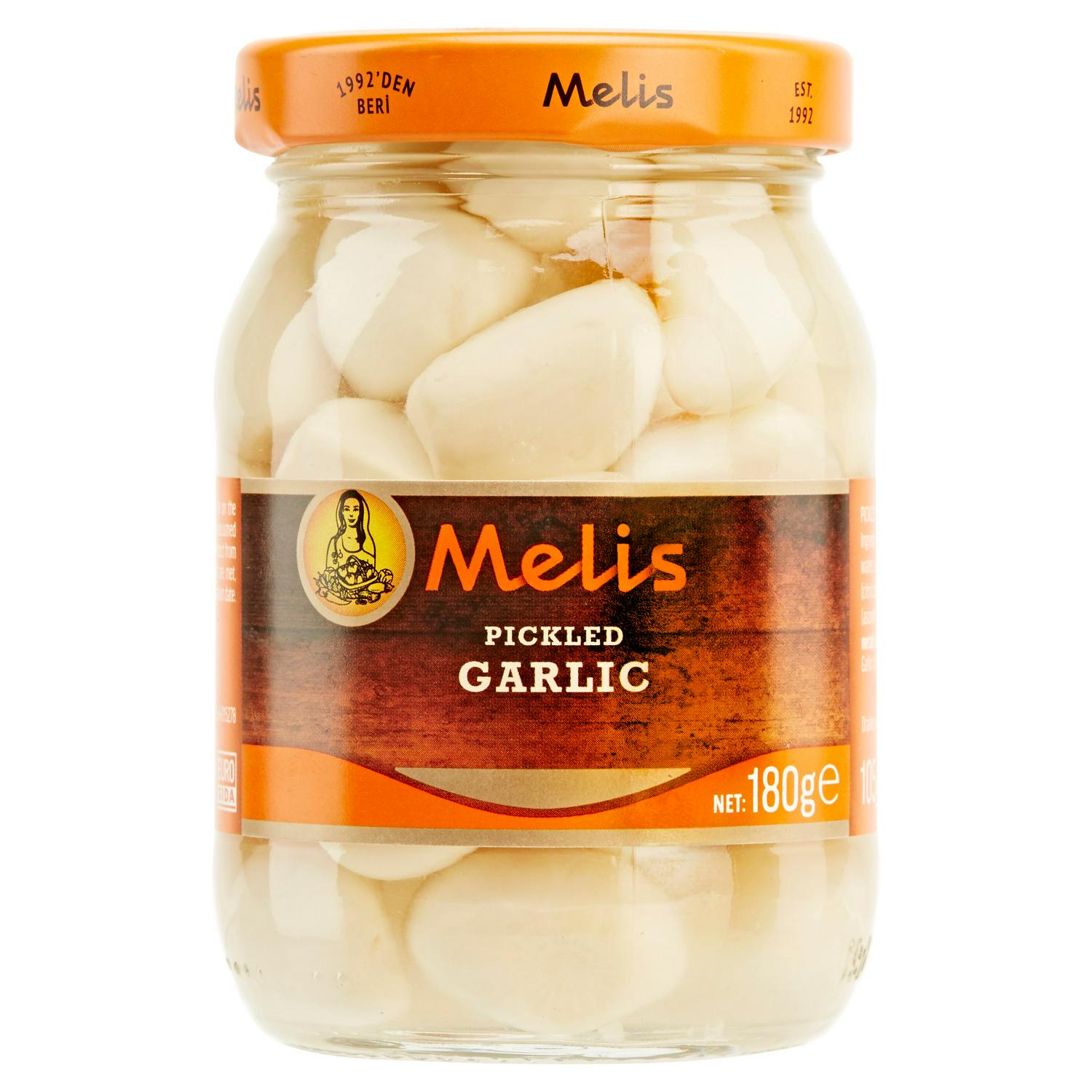 Melis pickled garlic 180g, imported from the UK