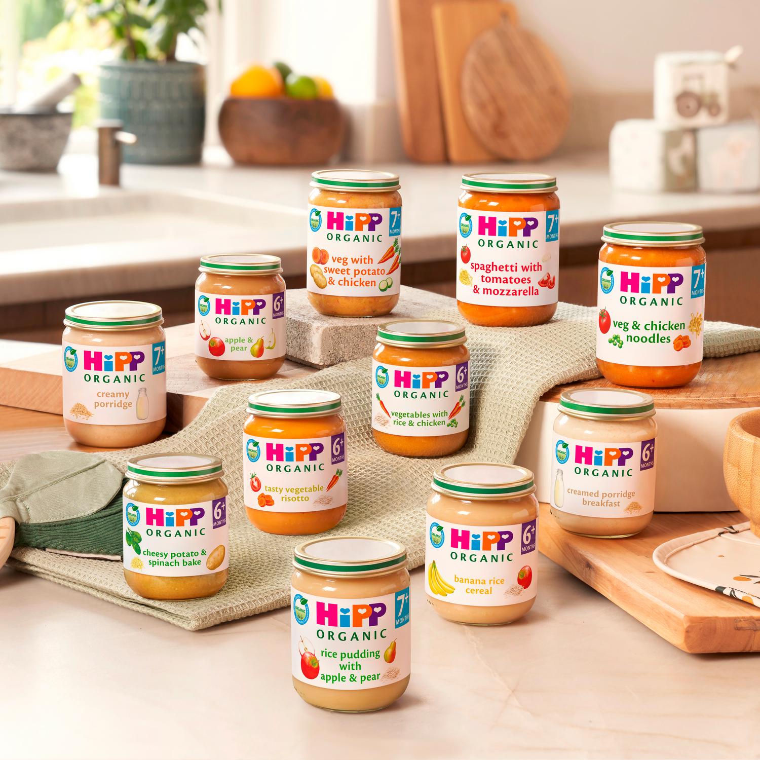 HiPP organic sweet squash chicken baby food 125g, UK version