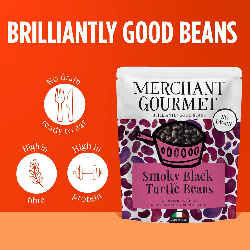 Merchant Gourmet Smoky Black Turtle Beans 240g