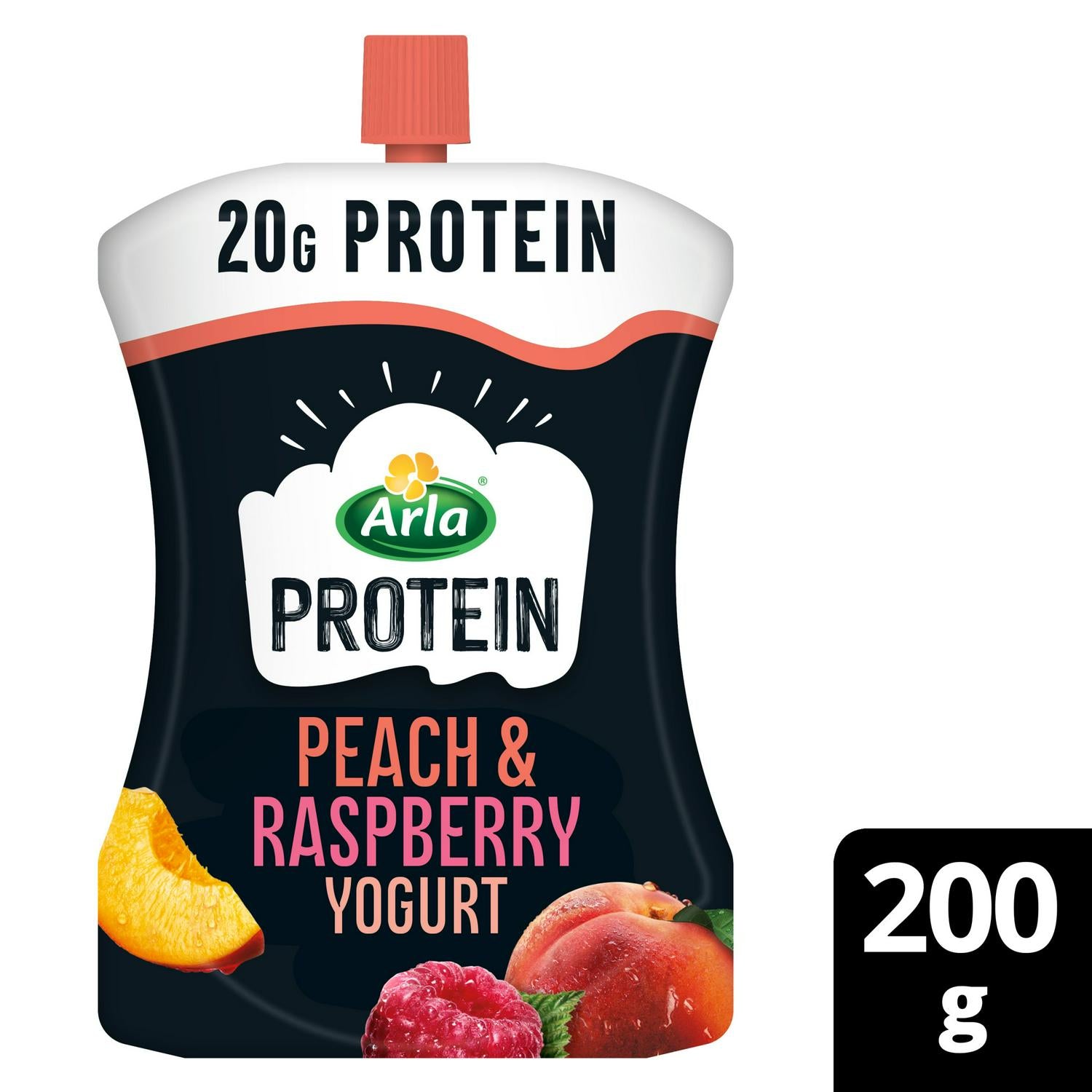 Arla Protein Yogurt and Peach Raspberry 200g - British product