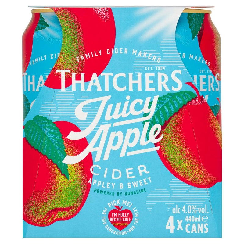 Thatchers Juicy Apple Cider 4 x 440ml pack (British brand)