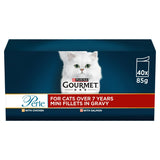 Gourmet Perle Senior 7+ Mini Fillets in Gravy Wet Cat Food 40 x 85g