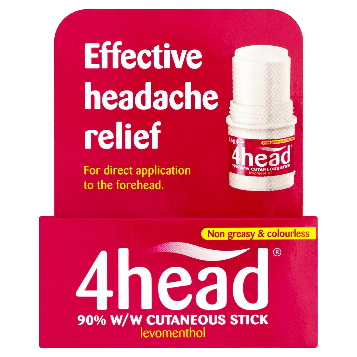 4head headache relief stick 3.6g, UK version