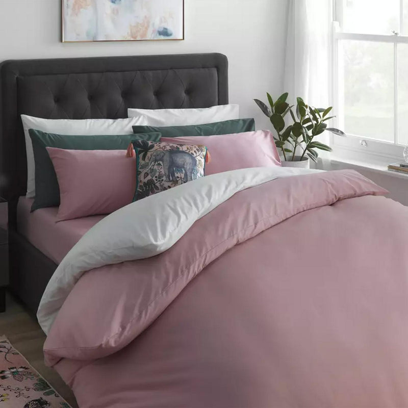 Habitat Cotton Rich 180 TC Pink Fitted Sheet