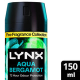 Lynx Aqua Bergamot 72h Fine Fragrance Deodorant Body Spray for Men 150ml