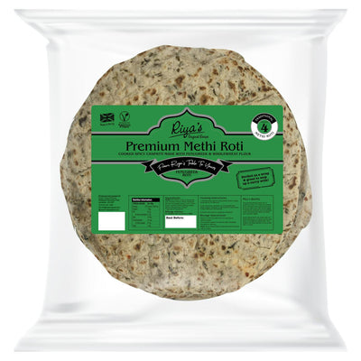 Riya's Original Oppskrift Premium Methi Roti Hvetemel x4