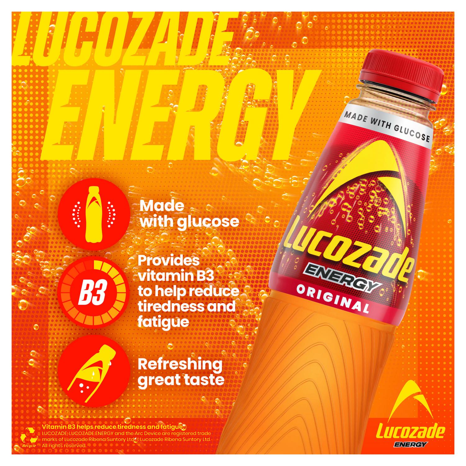 Lucozade Energy Original Multipack 8 x 380ml, UK version