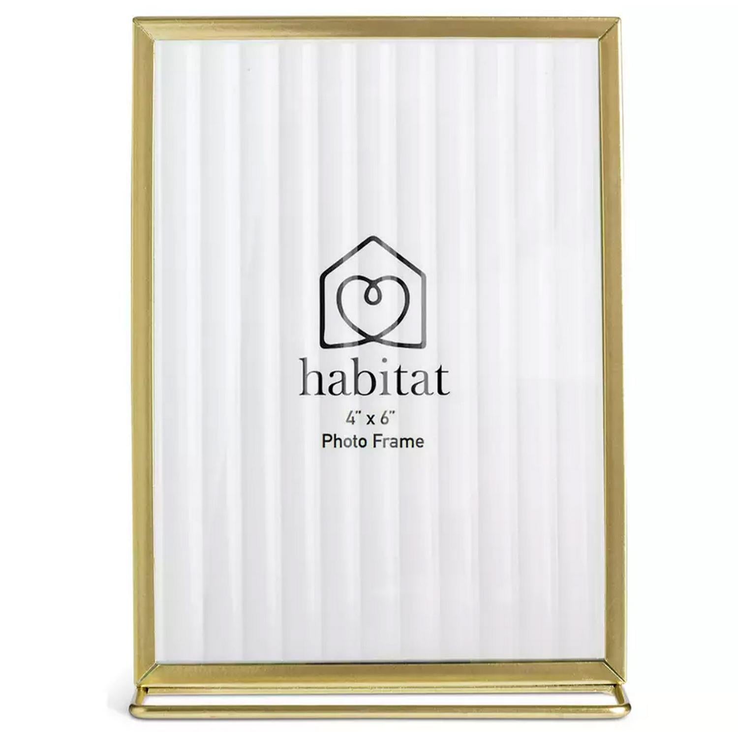 Habitat Reeded Glass Frame Gold 4x6 inch, UK version