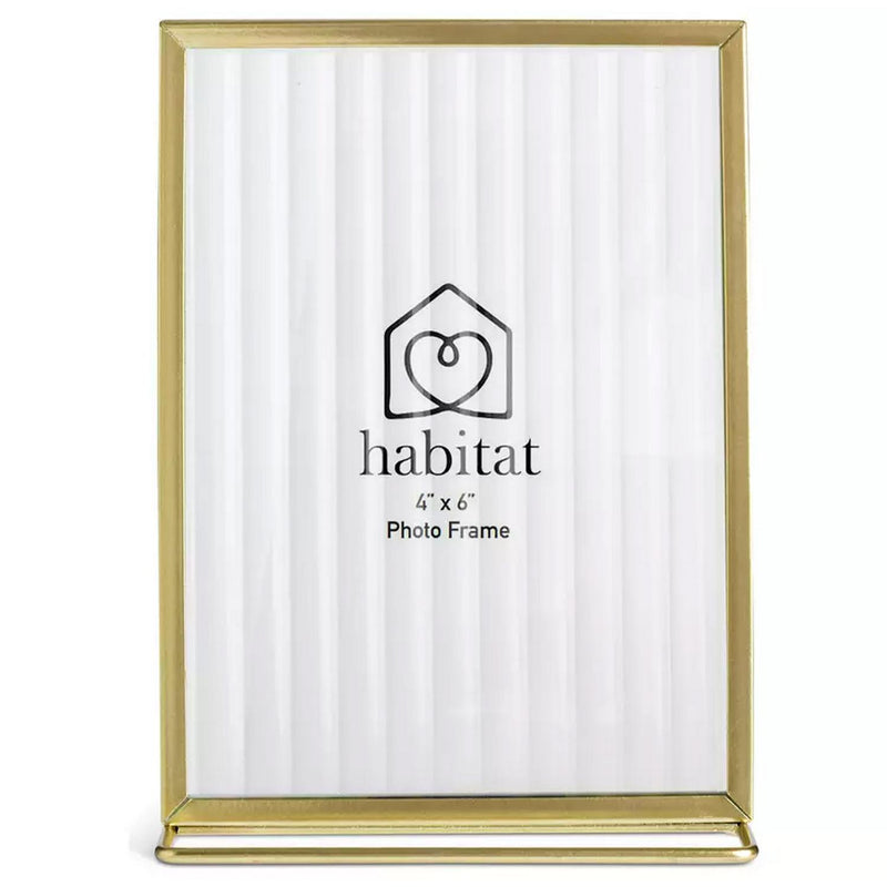 Habitat Reeded Glass Frame Gold 4x6 inch, UK version