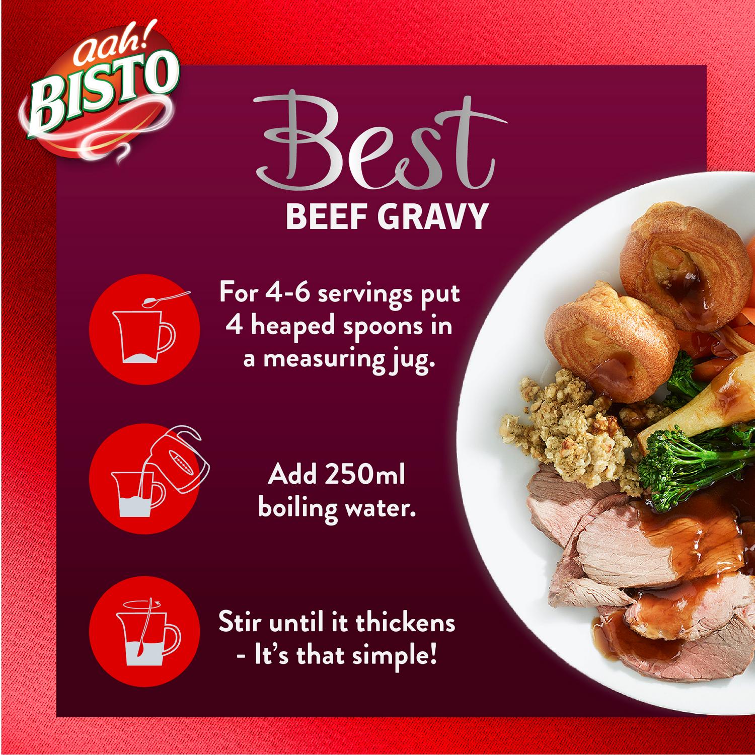 Bisto beef gravy granules 230g container imported from UK - British product