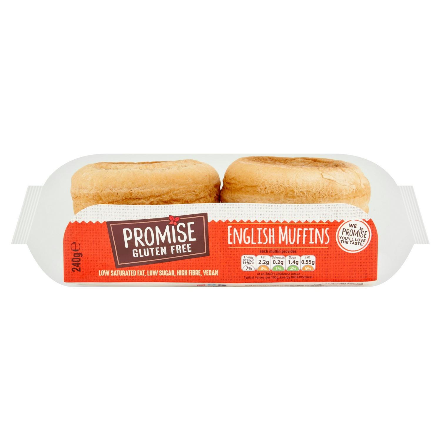 Promise Gluten Free Muffins 240g, imported from the UK