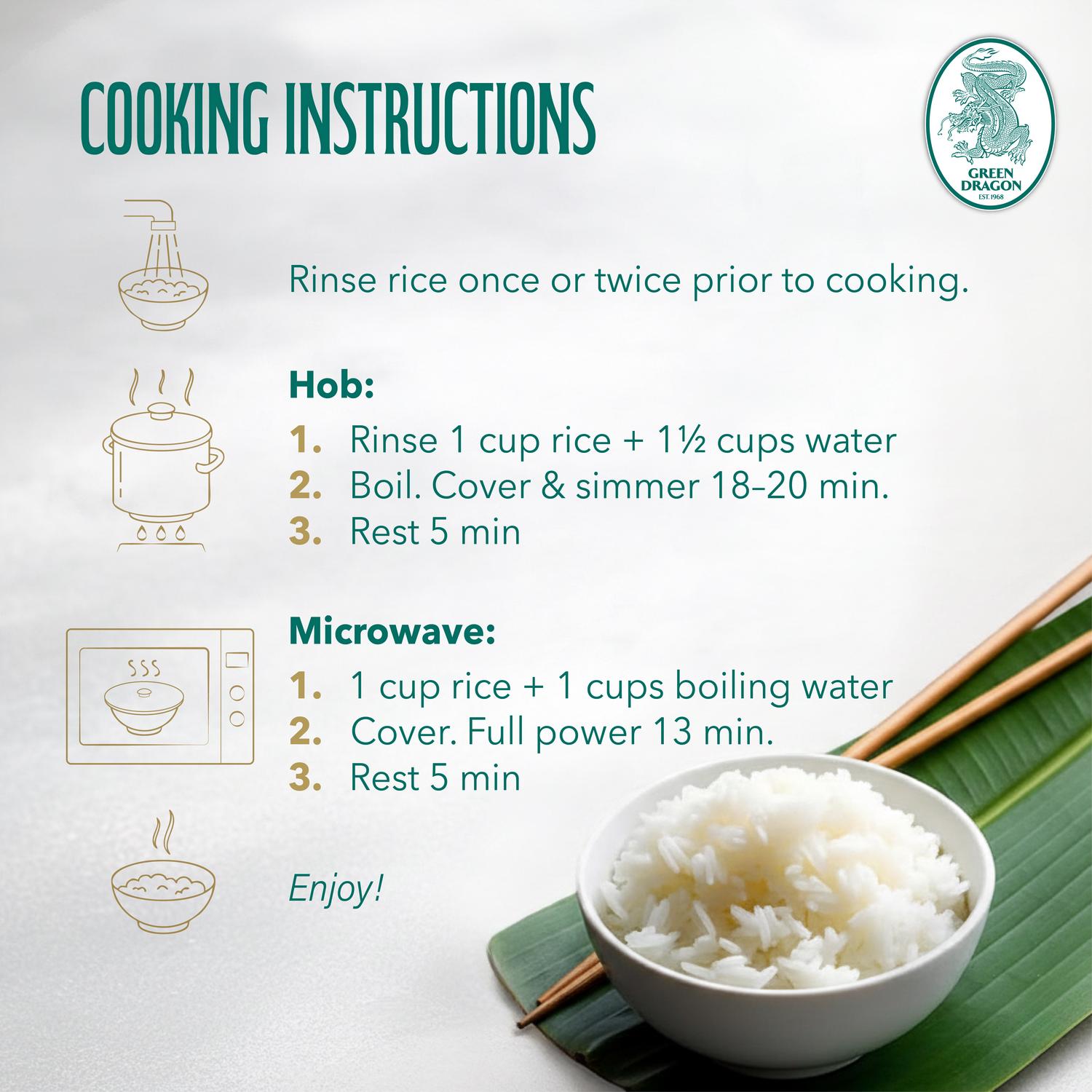 Green Dragon Thai Hom Mali Fragrant Rice 5kg, UK version