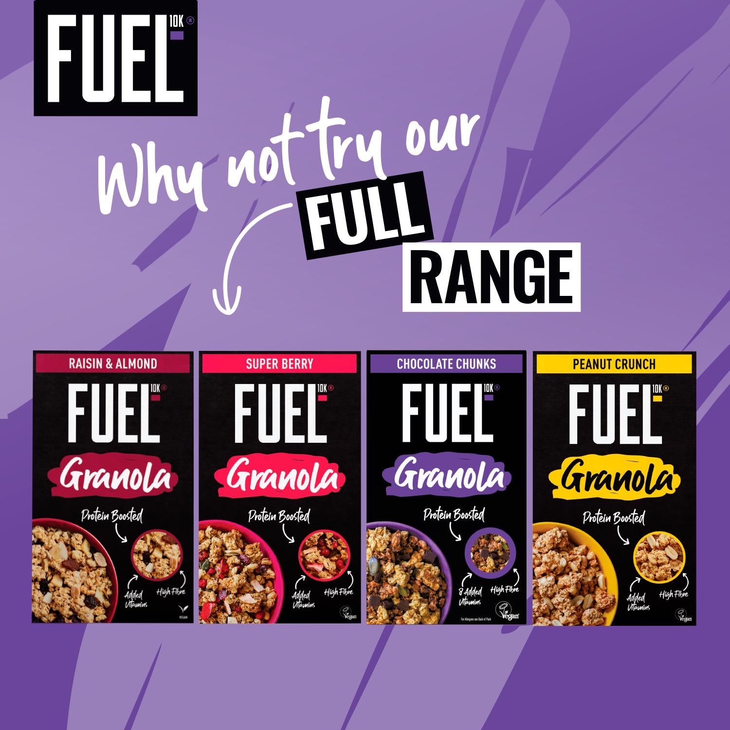 FUEL10K Protein Chocolate Granola 400g - British product