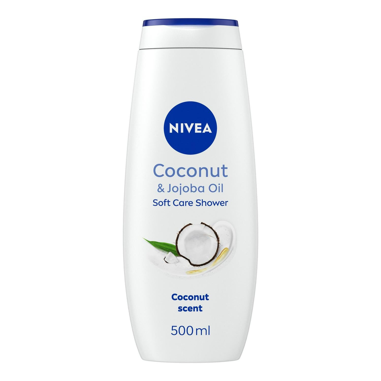 Nivea Caring Shower Cream Coconut and Jojoba Oil 500ml, imported from the UK